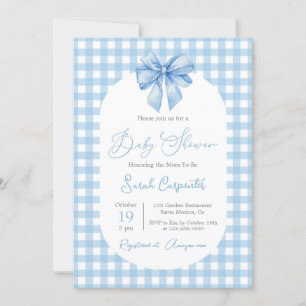 Baby shower Bow Invitation garçon avec arc