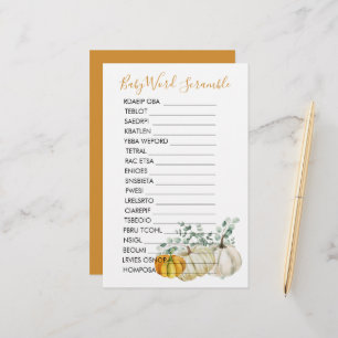 Baby shower Brouillard Automne Citrouille Vert