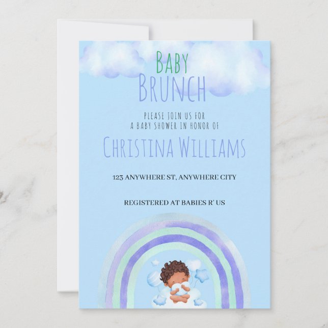 Baby shower Brunch Invitation (Devant)