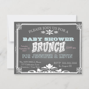 Baby shower   BRUNCH   Invitation de tableau de bo