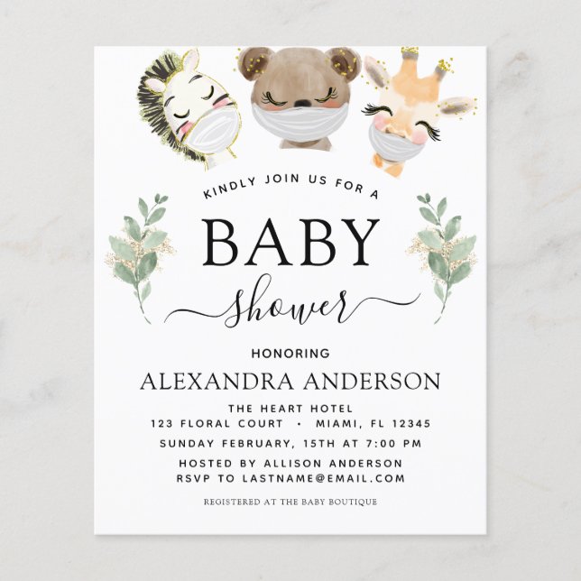 Baby shower Budget Bois Eucalyptus Vert (Devant)