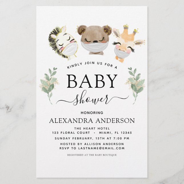 Baby shower Budget Bois Eucalyptus Vert (Devant)
