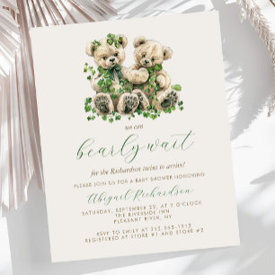 Baby shower Budget Nounours Green Ivy Twins