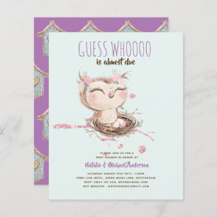 BABY SHOWER BUDGET OWL Devinez Qui A Presque Dû