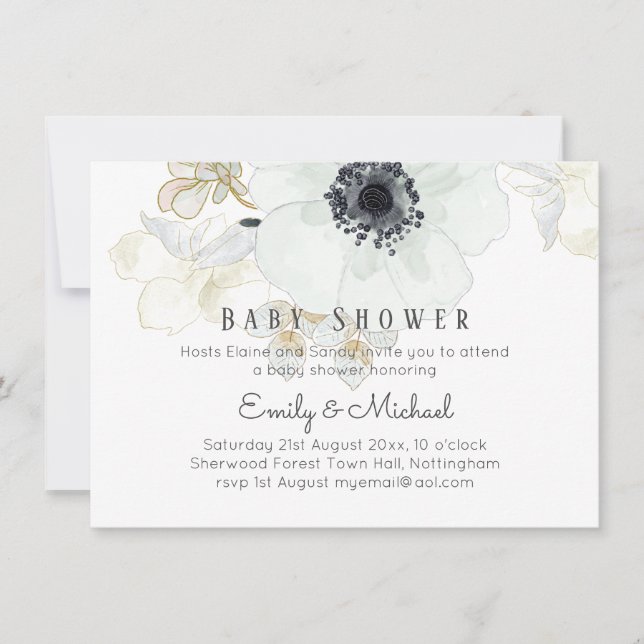 BABY SHOWER BUDGÉTAIRE Anémon Bleu (Devant)