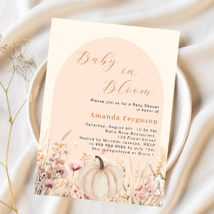 Baby shower budgétaire citrouille fleur sauvage ar