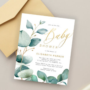 Baby shower budgétaire invitation à la verdure euc