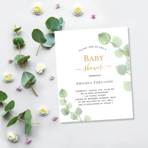 Baby shower budgétaire invitation à la verdure euc