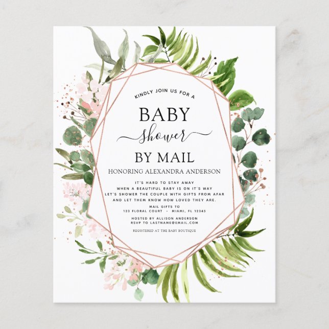 Baby shower budgétaire par Mail Greenery Eucalyptu (Devant)