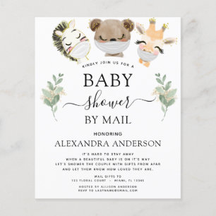 Baby shower Budgétaire Par Mail Woodland Invitatio