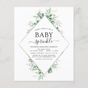 Baby shower budgétaire Saupoudrer Eucalyptus géomé