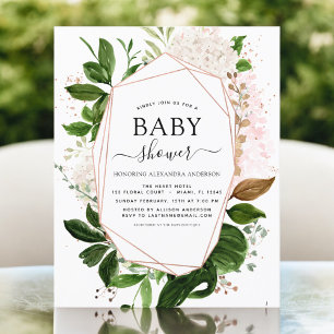 Baby shower budgétaire Verdure Botanique Géométriq