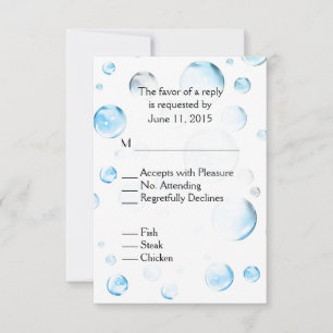 Baby shower Bulles bleues RSVP