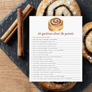Baby shower Bun - 20 questions sur parent
