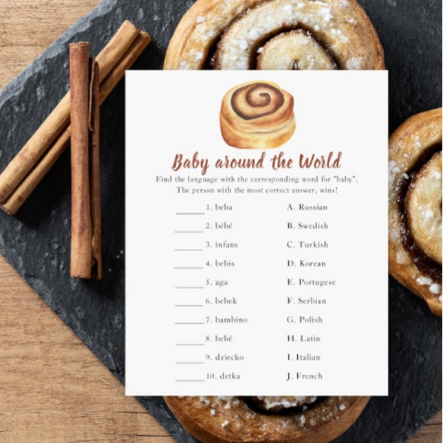 Baby shower Bun - Baby autour du monde jeu (Créateur téléchargé)