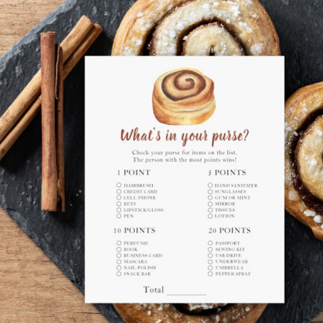 Baby shower Bun - Ce qui est dans votre jeu de sac (Créateur téléchargé)