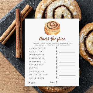Baby shower Bun - Jeu de devinette de prix