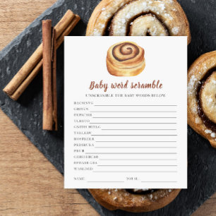 Baby shower Bun - Mots mêlés pour bébé