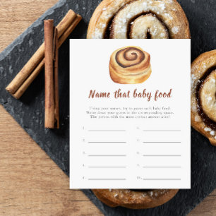 Baby shower Bun - Nom de l'aliment pour bébé