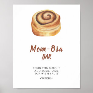 Baby shower Bun - Poster du bar Mimosa