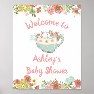 Baby shower Bunny Affiche de bienvenue