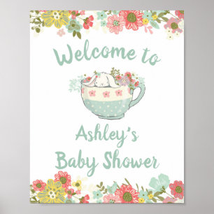 Baby shower Bunny Affiche de bienvenue