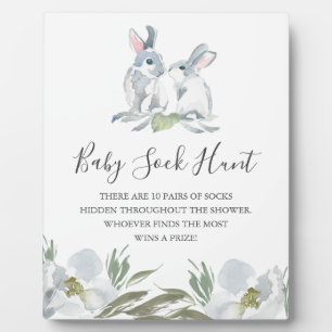 Baby shower Bunny Spring Jeux Plaque