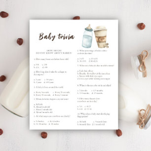 Baby shower café - Baby Trivia Jeu