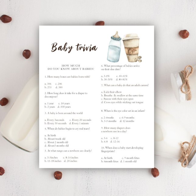 Baby shower café - Baby Trivia Jeu (Créateur téléchargé)