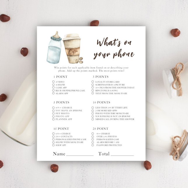 Baby shower café - Ce qui se passe sur votre jeu d (Créateur téléchargé)