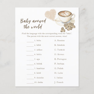 Baby shower café - Jeu bébé autour du monde