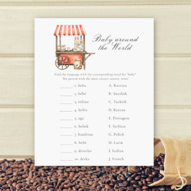 Baby shower café - Jeu bébé autour du monde (Créateur téléchargé)