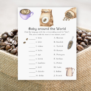 Baby shower café - Jeu bébé autour du monde