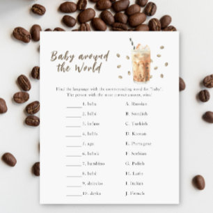 Baby shower café - Jeu bébé autour du monde
