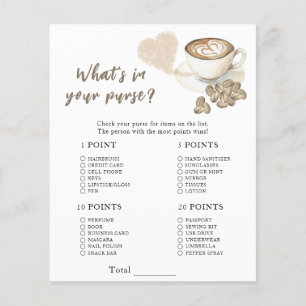 Baby shower café - Jeu de devinette du contenu de