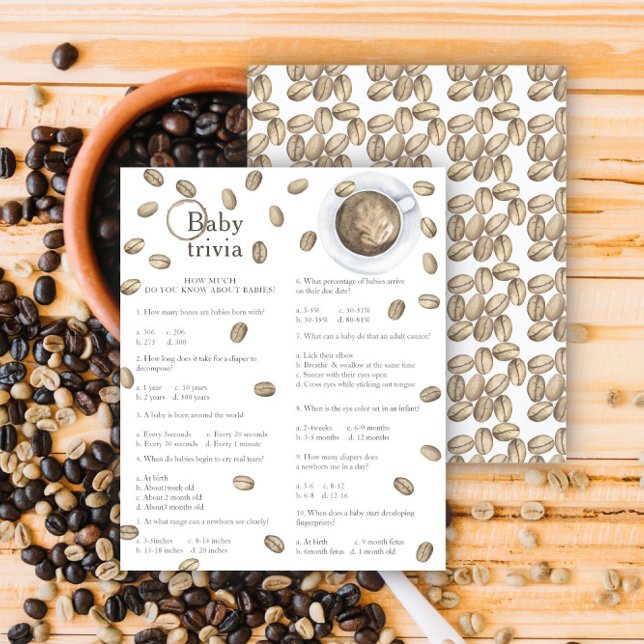 Baby shower café - Jeu de trivia pour bébé (Créateur téléchargé)