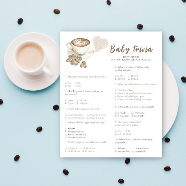 Baby shower café - Jeu de trivia pour bébé (Créateur téléchargé)