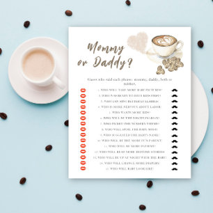 Baby shower café - jeu maman ou papa