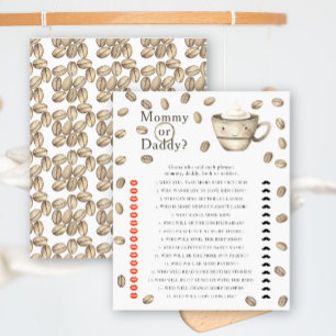 Baby shower café - jeu maman ou papa