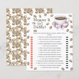 Baby shower café - jeu maman ou papa