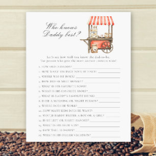 Baby shower café - Jeu Qui connaît le mieux papa