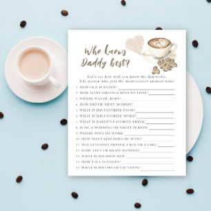 Baby shower café - Jeu Qui connaît le mieux papa