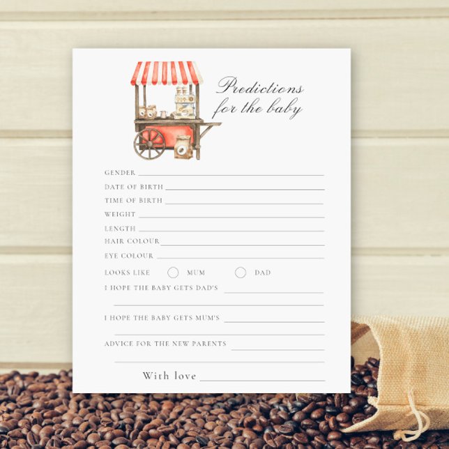 Baby shower café - prédictions et conseils bébé (Créateur téléchargé)