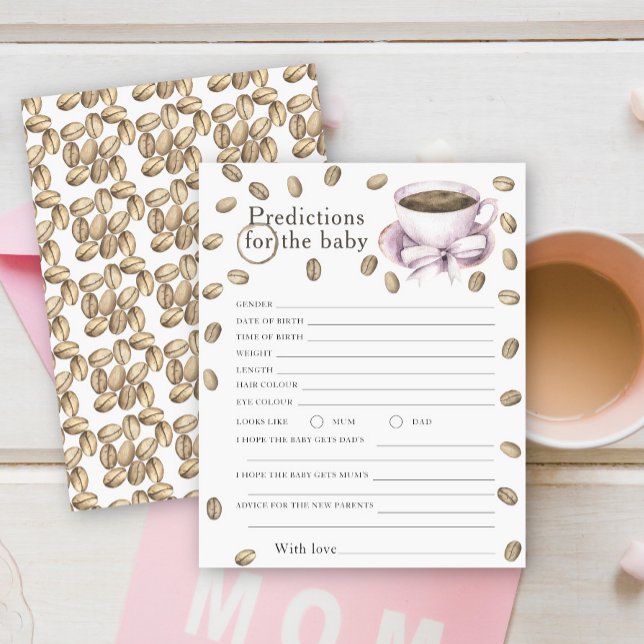 Baby shower café - prédictions et conseils bébé (Créateur téléchargé)