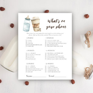Baby shower café - Qu'est-ce que vous avez sur vot