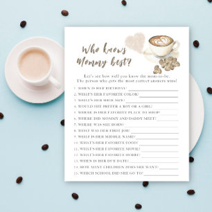 Baby-shower café - Qui connaît le mieux maman