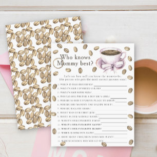 Baby shower café - Qui connaît le mieux maman