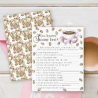 Baby shower café - Qui connaît maman mieux