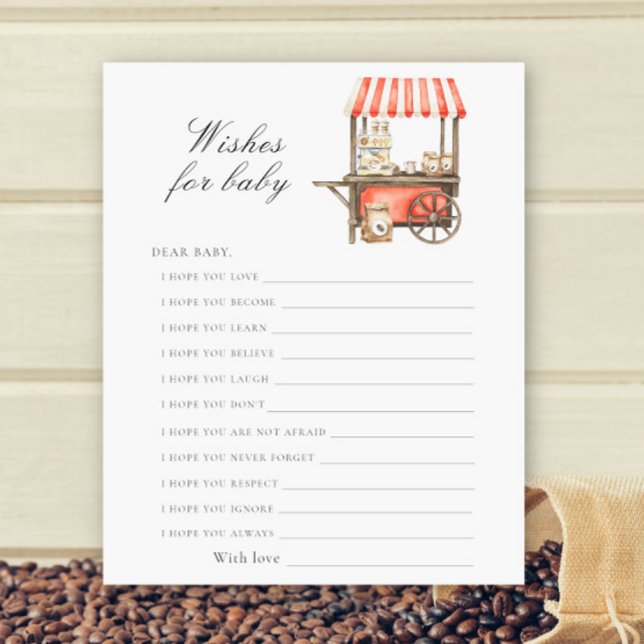 Baby shower café - vœux pour bébé (Créateur téléchargé)