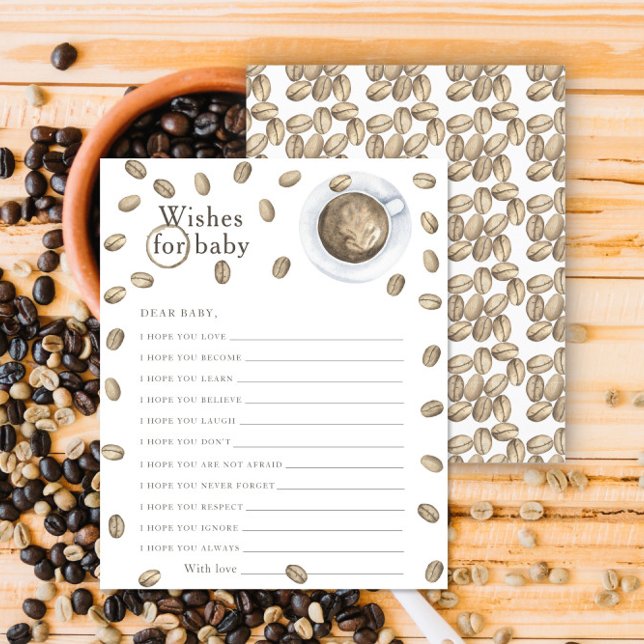 Baby shower café - voeux pour bébé (Créateur téléchargé)